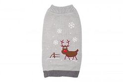 Ancol Pull d'hiver pour Chien avec Renne et Flocons de Neige