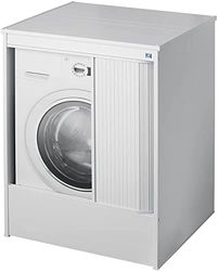 Negrari AM5011P Wasmachine-afdekking voor buiten, hars, 94 H x 70 x 60 cm, wit, M, 1 eenheid