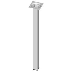 Element System 11101-00015, Pernas para móveis com base para aparafusar, tubo de aço quadrado