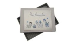 White Cotton Cards Nan's Boasting Book Tiny Photo Album Toys Range (Blue),12.5x17.5x2.5 cm