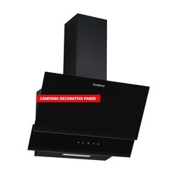 Corberó - Hotte décorative | 60 cm | Victoria 400FNB | Moteur Inverter 65 W | Débit 387 m³/h | 3 vitesses | Contrôle tactile | Filtre aluminium | Filtre charbon | Efficacité énergétique A | Verre noir
