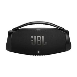 JBL Boombox 3 Wifi Altavoz Bluetooth inalámbrico, resistente al agua y al polvo IP67, con batería de hasta 24 horas de duración, en negro