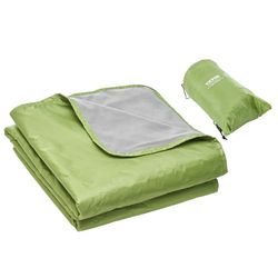 VEVOR Campingdeken, grote warme stadiondeken, waterdicht en winddicht, polyester-fleece, vlamvertragend, ideaal voor outdoor, picknick, wandelen, evenementen, reizen, 2 m x 1,5 m, legergroen