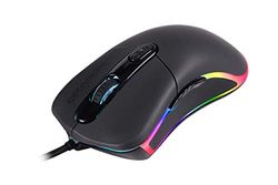 Dragonwar G21 Caster 7000dpi Ergonomisk och anpassningsbar RGB-spelmus med 7 knappar - trådbunden - ljus - tyst - optisk - svart