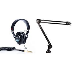 Sony MDR-7506/1 Professional Headphone, Black & RØDE PSA1 Professional Studio Arm