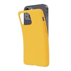 SBS Cover per iPhone 13 Mini Giallo Blonde Pantone 127 C, Custodia Morbida e Flessibile Antigraffio, Cover Sottile e Comoda da Tenere in Tasca, Custodia Compatibile con Ricarica Wireless