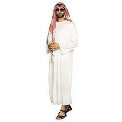 Boland - Costume de prince saoudien, tunique et foulard avec bandeau, pour homme, arabe, cheikh, déguisement, carnaval, fête costumée