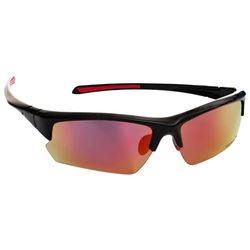 Trespass Falconpro, zwart, zonnebril met uv-bescherming en stoffen tas, categorie 2, gepolariseerde polycarbonaat glazen, zwart