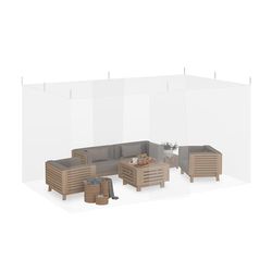 Relaxdays Moustiquaire à Mailles serrées - 250 x 300 x 500 cm - pour l'extérieur et l'intérieur - en Polyester - Blanc