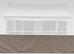 Angerer Paravista per Balcone Design Style Fango, 75 cm, Lunghezza: 8 Metro