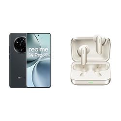 realme 14 Pro 5G 12+512GB,Cool Sensitive Color Changing Design, 5260mAh Battery, IP69,White Amazon version +Air 7 Gold,No Adapter