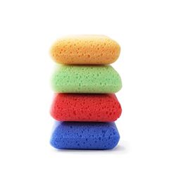 MartiniSPA Coloured Massage Soft Square Sponges, Family Size, 37 g, Pack of 4