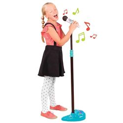 B. Toys – Micrófono y Soporte Extensible – 5 Canciones, Luces y función de grabación – Conexión Bluetooth – Juguetes Musicales para niños – 3 años + – Mic It Shine