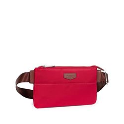 Hexagona POP-Hexagona Paris-Marsupio-da Donna-Ribes rosso-in Nylon-1 cinturino regolabile in vita-Marsupio-Marsupio-Marsupio Donna, Groseille, L:22,5 x h:12,5 x P:2 cm-176949-A1-TU