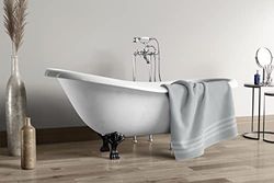 Home Linge Passion Telo doccia 500 GMS 100% cotone 70 x 140 cm, grigio chiaro