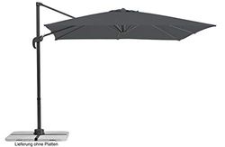 Schneider Rhodos Junior Parasol, Env. 270 x 270 cm, 8 pièces, carré 340 x 270 x 240 cm Anthracite
