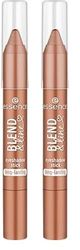 Essence Cosmetics Sombra de ojos en barra blend y line, de larga duración, reluciente, metalizado, 1.8g (Paquete de 2)