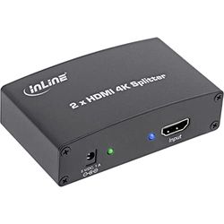 Inline® Splitter Video HDMI a 2 Porte, Compatibile CEC, 3D, HD, HDCP, 4Kx2K, Dolby Digital Plus, DTS-HD, TrueHD, HDMI 1.4a, HDCP 1.3