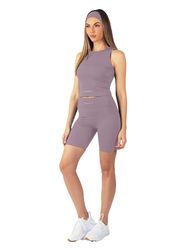 Carlheim Women's Serenita Active Collection Shorts 8", Dusty Pink, X-Large