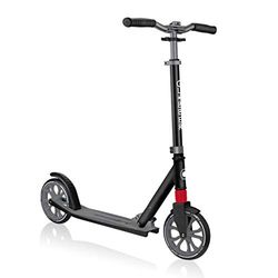Globber - NL 205 - Monopattino pieghevole a 2 ruote con sospensione anteriore per bambini dagli 8 anni + , Nero - Grigio