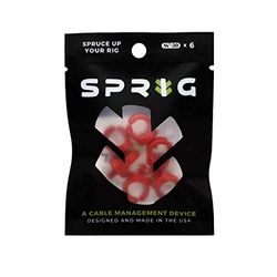 Sprig - guía para Cables 1/4"-20, Pack de 6, Rojo