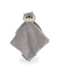 Twistshake Peluche Doudou Bebé Búho, 30 X 30 Cm, Tela De Terciopelo,Para Niños Y Niñas, color Gris, Pequeño individual
