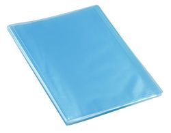 Viquel - Protector de documentos fabricado en Francia - Encuadernación A4 - Portavistas de 100 vistas (50 bolsillos) Propyglass - Fundas interiores granuladas - Cubierta azul translúcida