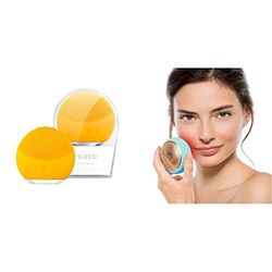 Cepillo Limpiador Facial Foreo Luna Mini 2, Accesorio De Viaje, Masajeador Facial Eléctrico,Sunflower Yellow & Ufo Tratamiento De Máscara Led Facial, Lifting Facial Reafirmante