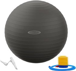 Signature Fitness Anti-burst en slipbestendige oefenbal, yogabal, fitnessbal, geboortebal met snelle pomp, 2 lbs capaciteit, 19-22 inch, M