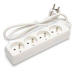 Velamp MULTIP-FR-4 Extensão de 4 tomadas 10/16 A, 3 G1 mm2