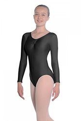 Roch Valley Dames Martene Lange mouw Nylon/Lycra turnpakje, Zwart, S