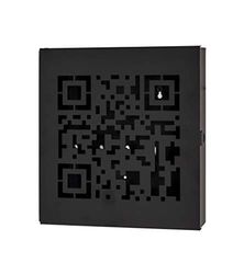 HAKU Möbel Caja de llaves negro, metal, metal - Dim.: AN 22 cm x AL 24 cm x P 5 cm, Estilo: Moderno