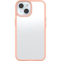 OtterBox Custodia per iPhone 15 (Only) serie Prefix - PEACH PERFET, ultrasottile, tascabile, bordi rialzati proteggono fotocamera e schermo, compatibile con ricarica wireless