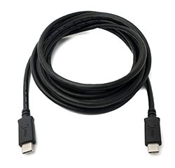 System-S USB 3.1 kabel 3 m typ C kontakt till kontakt adapter i svart