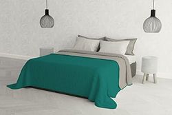 Italian Bed Linen “Elegant” Edredón estivo, 260x270 cm, Gris Claro/Agua