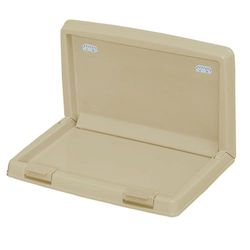 Iris Ohyama, Bac, Plateau, Support de dressage à la toilette pour Chien, Chat, Plastique(PP) sans BPA, Avec muret, Bord amovible, L34.5 x P50 x H32.3 cm, IT-500, Beige