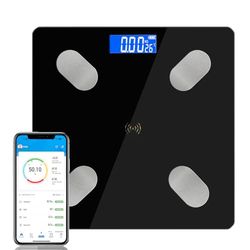 Diboniur Pèse-personne numérique avec graisse corporelle et masse musculaire avec application - Avec analyse de la graisse corporelle, IMC, masse musculaire et autres