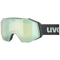 uvex gravity FM, Skibril Unisex-Volwassene, oxid green matt/opal-clear, one size