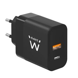 Oplader: 45 W snellader met USB-A- en USB-C-poorten, compatibel met snelladers, gemaakt van duurzame materialen.