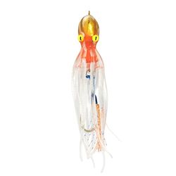Inktvis siliconen aas TAKOYAKI 200 gr - 20 cm met BKK Assist Col. GOLDHEAD