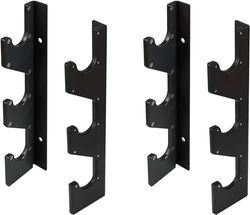 Yes4All Horizontale wandgemonteerde halterhouder met beschermende UHMW-kunststoflaag - hangend rek voor halter, verzwaarde trainingsbalk en lattrekstang - halterrek