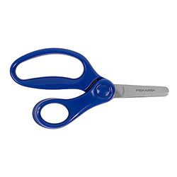 Fiskars Ciseaux enfant, + 6 ans, Longueur totale: 13 cm, Pour droitiers, Lames en acier inoxydable/Poignées en plastique, 1003856