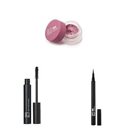3INA MAKEUP - The 24H Cream Eyeshadow 363 + The 24h Level Up Mascara 900 + The 24h Pen Eyeliner 900 - Sombra de ojos en crema - Máscara de pestañas - Eyeliner negro líquido - Vegan - Cruelty free
