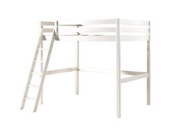 VIPACK Bed, Pine Wood, White, 140x200 cm (Lot de 1)