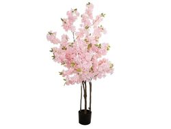 Europalms - Árbol de cerezo con 3 troncos artificiales, rosas, 160 cm