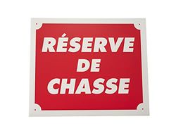 Januel – Bord voor jacht – teken voor territoire de jacht, waarschuwingsbord – 30 x 25 cm – rood & wit – Akylux flexibel 4 mm