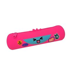 Mitama Pennenetui Mitamini Animals met ritssluiting, silicone, roze, voor kinderen en jongens, school en vrije tijd