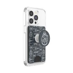 PopSockets PopWallet+ con un PopTop Intercambiable Integrado para Teléfonos Móviles y Tablets - Millenium Falcon