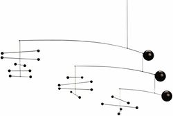 Flensted Symphony Mobile, staal, zwart, 19 x 61 cm