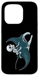 Spooky Manta Ray Skeleton Halloween Case for iPhone 15 Pro